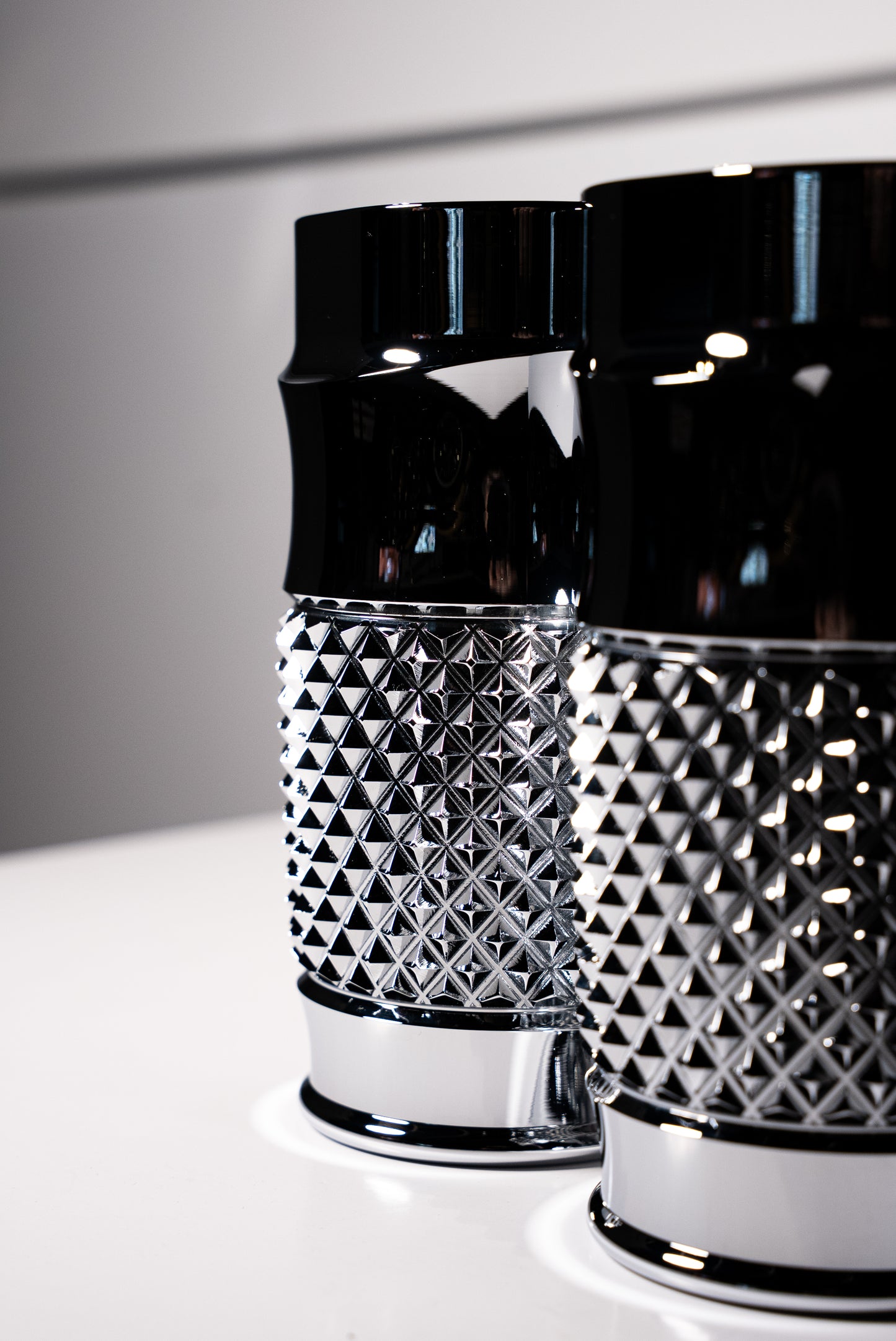 Fork Bell Slider Covers Cross Cut Chrome