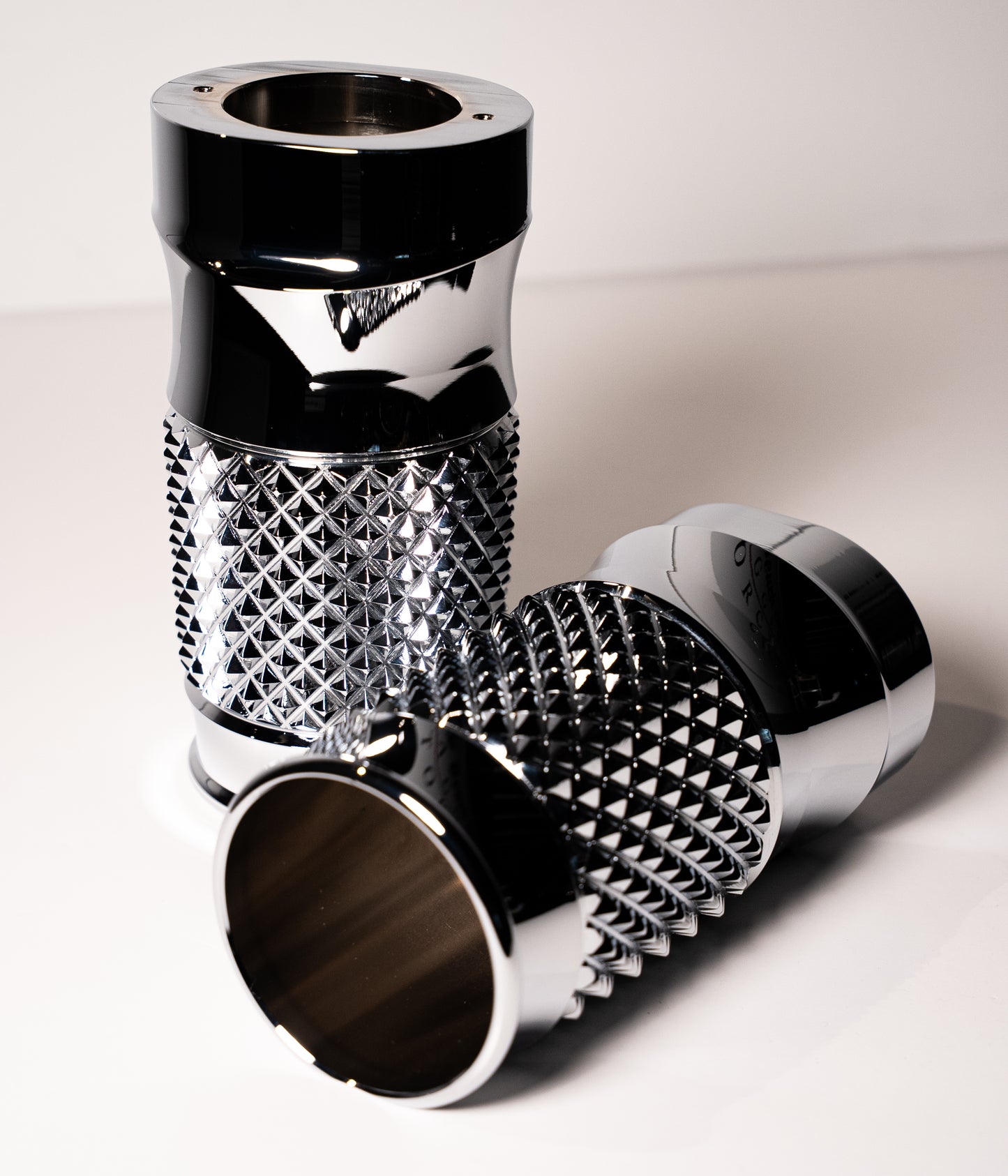 Fork Bell Slider Covers Cross Cut Chrome
