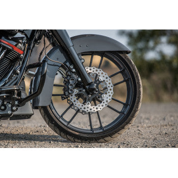 FRONT RIGHT 6 PISTON 11.8 BLACK (Baggers/Softails 2006-20) SEE FITMENT CHART