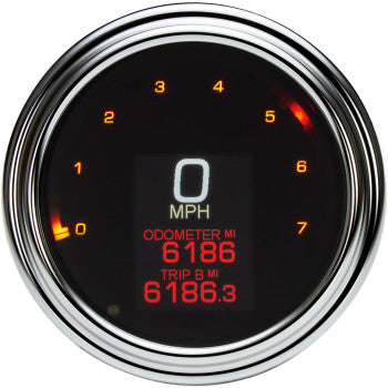 SOFTAIL / TOURING Tank Speedometer - Chrome Bezel - 4.5" (SEE FITMENT BELOW)