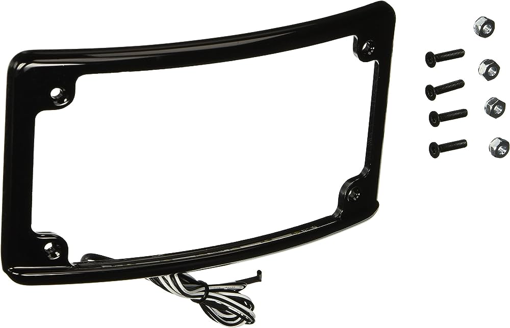 CURVED LED License Plate Frame - BLACK