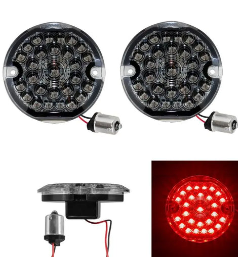 Pro Grid LED REAR Turn Signals for Harley-Davidson® | 1156 Base, Flat Lens