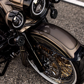 Pro Grid LED Front Turn Signals for Harley-Davidson® | 1157 Base, Flat Lens