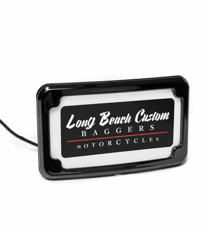 M8 Softail Curved Flush License Plate Frame (Black)