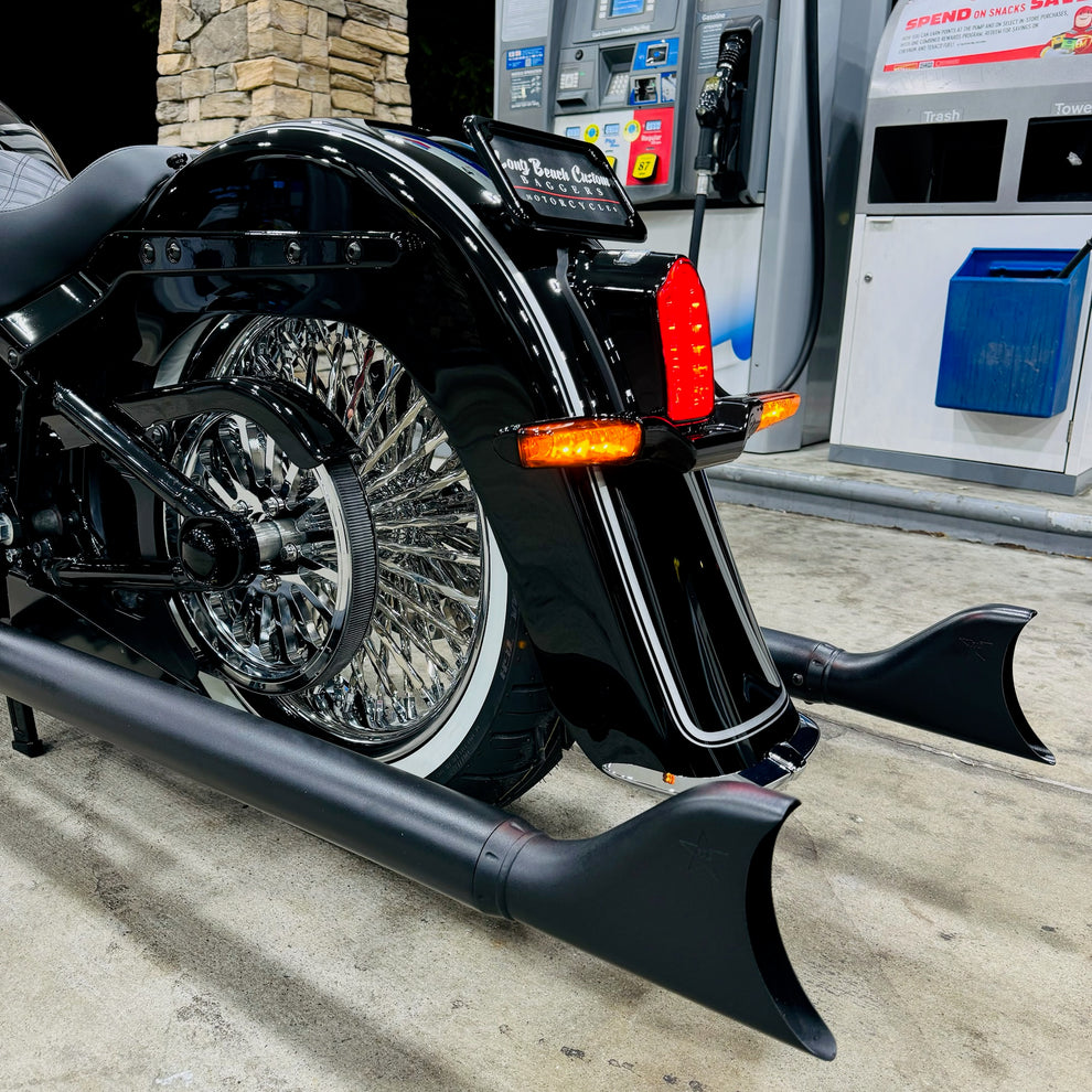 Softail Dual Fishtail Exhaust System – Long Beach Custom Baggers
