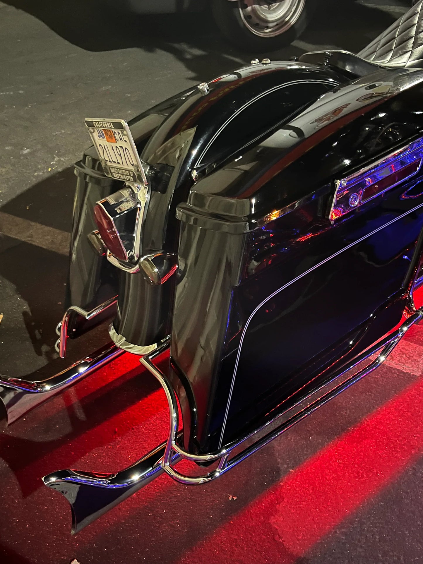 97-08 Touring Meathook Bag Guards and bag rails for extended gags