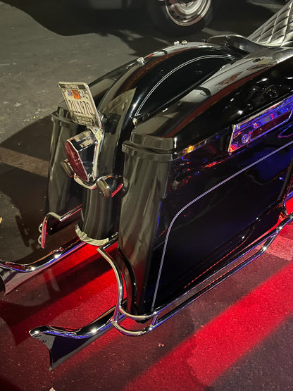 97-08 Touring Meathook Bag Guards and bag rails for extended gags