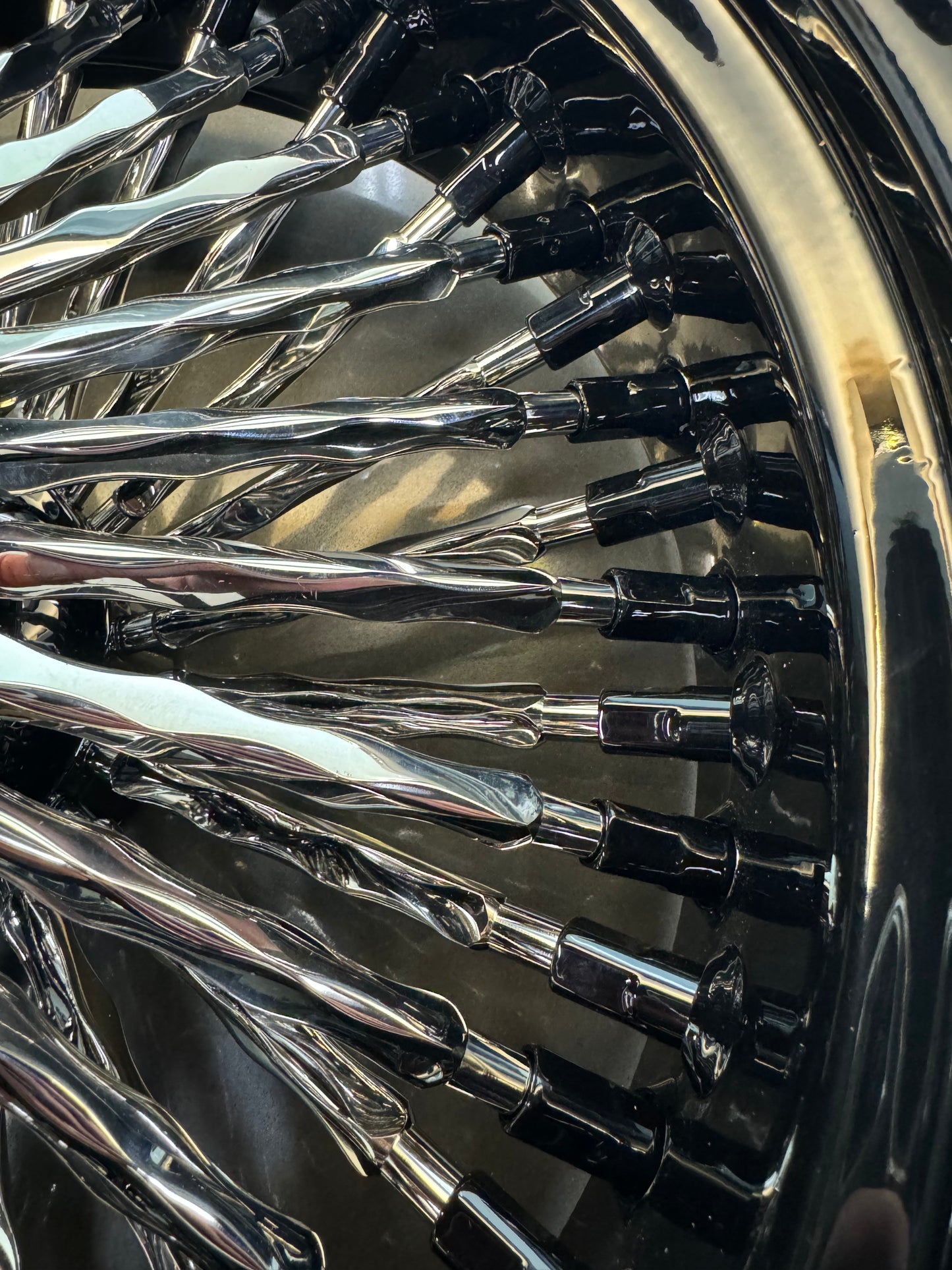 Softail Chrome Smooth Lip with Twisted Spokes