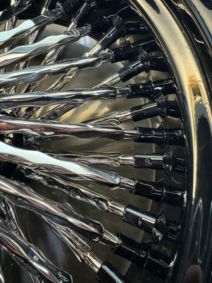 Softail Chrome Smooth Lip with Twisted Spokes
