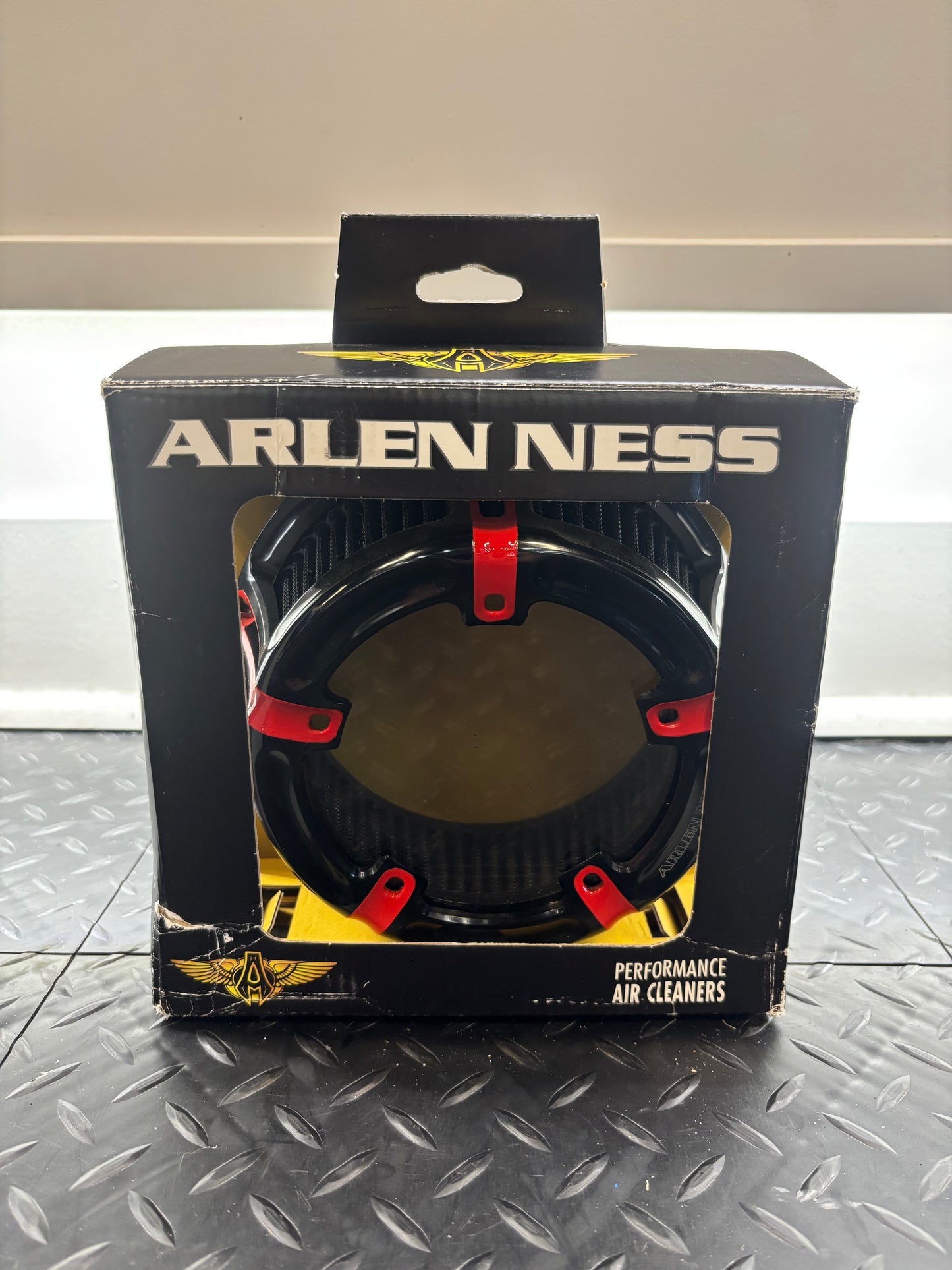 Arlen Ness Performance Air Cleaner Cover – Black/Red (ARB E.O. D-639-9)