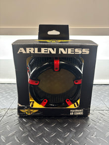 Arlen Ness Performance Air Cleaner Cover – Black/Red (ARB E.O. D-639-9)