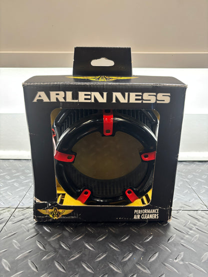 Arlen Ness Performance Air Cleaner Cover – Black/Red (ARB E.O. D-639-9)
