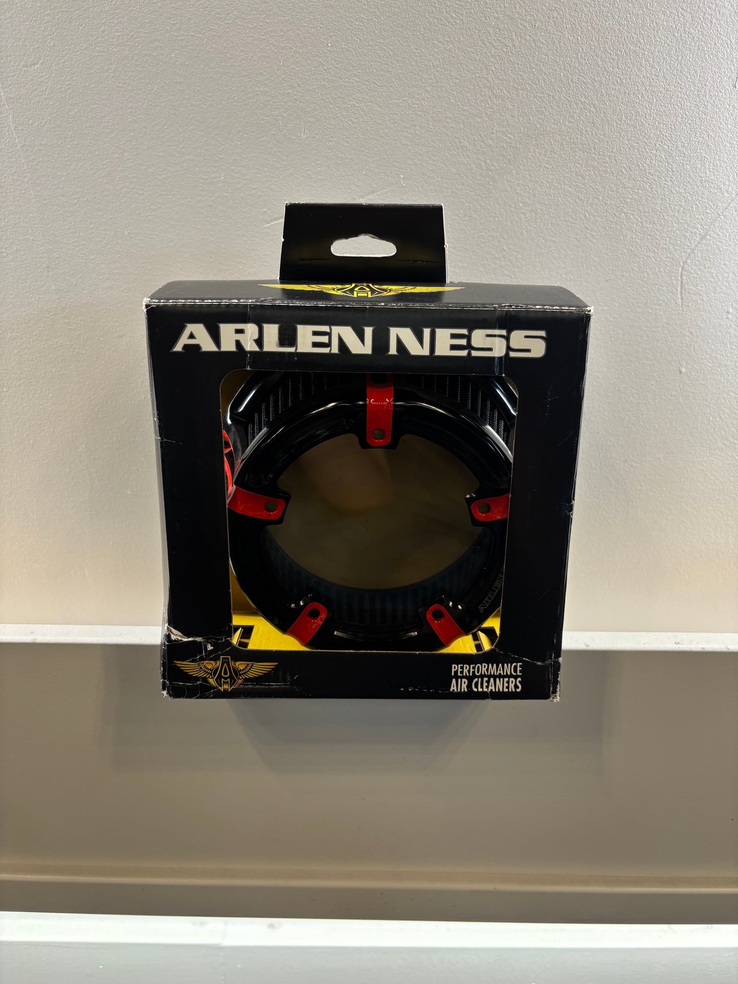 Arlen Ness Performance Air Cleaner Cover – Black/Red (ARB E.O. D-639-9)