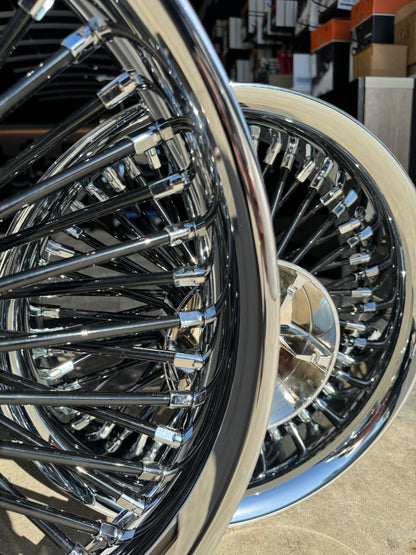 Softail Chrome Smooth Lip with Twisted Spokes