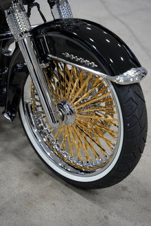 Touring Chrome Smooth Lip with Gold Plated Twisted Spokes
