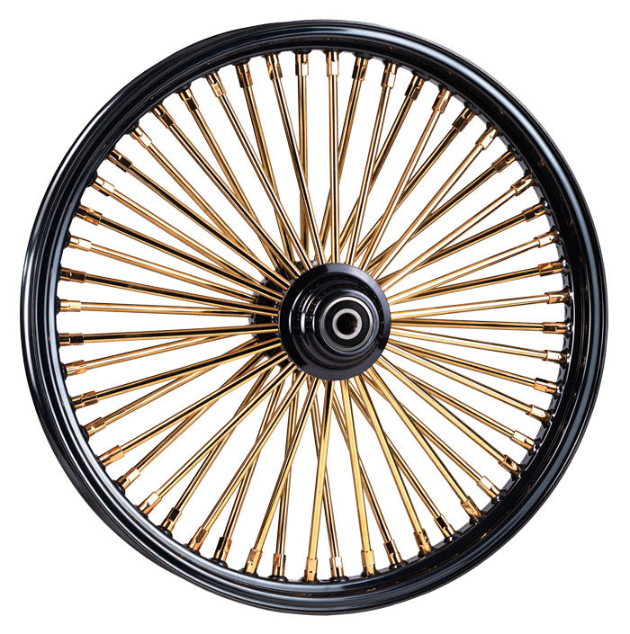 Black Rim  / Gold Nipples / Black Hub / Gold Smooth Spokes