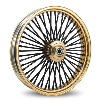 Black Spokes / Black Nipples / Gold Hub & Rim Smooth Spokes