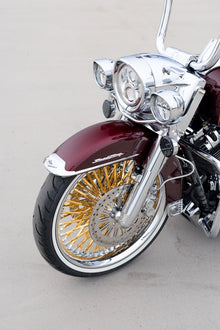 Touring Chrome Smooth Lip with Gold Plated Twisted Spokes