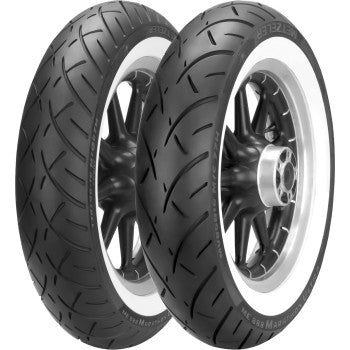 Rear Tire - 180/65B16 - Wide Whitewall - 81H Metzler