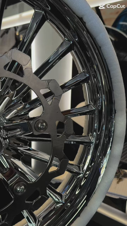 23' Chrome Wide Spoke Wheel Package