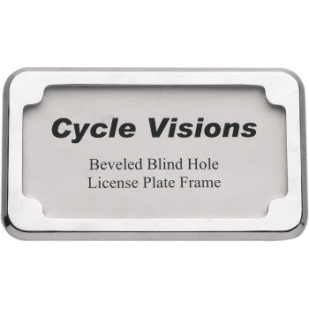 Beveled License Plate Frame - Chrome