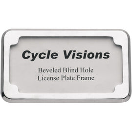Beveled License Plate Frame - Chrome