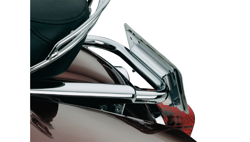 Laydown License Plate Frame Chrome