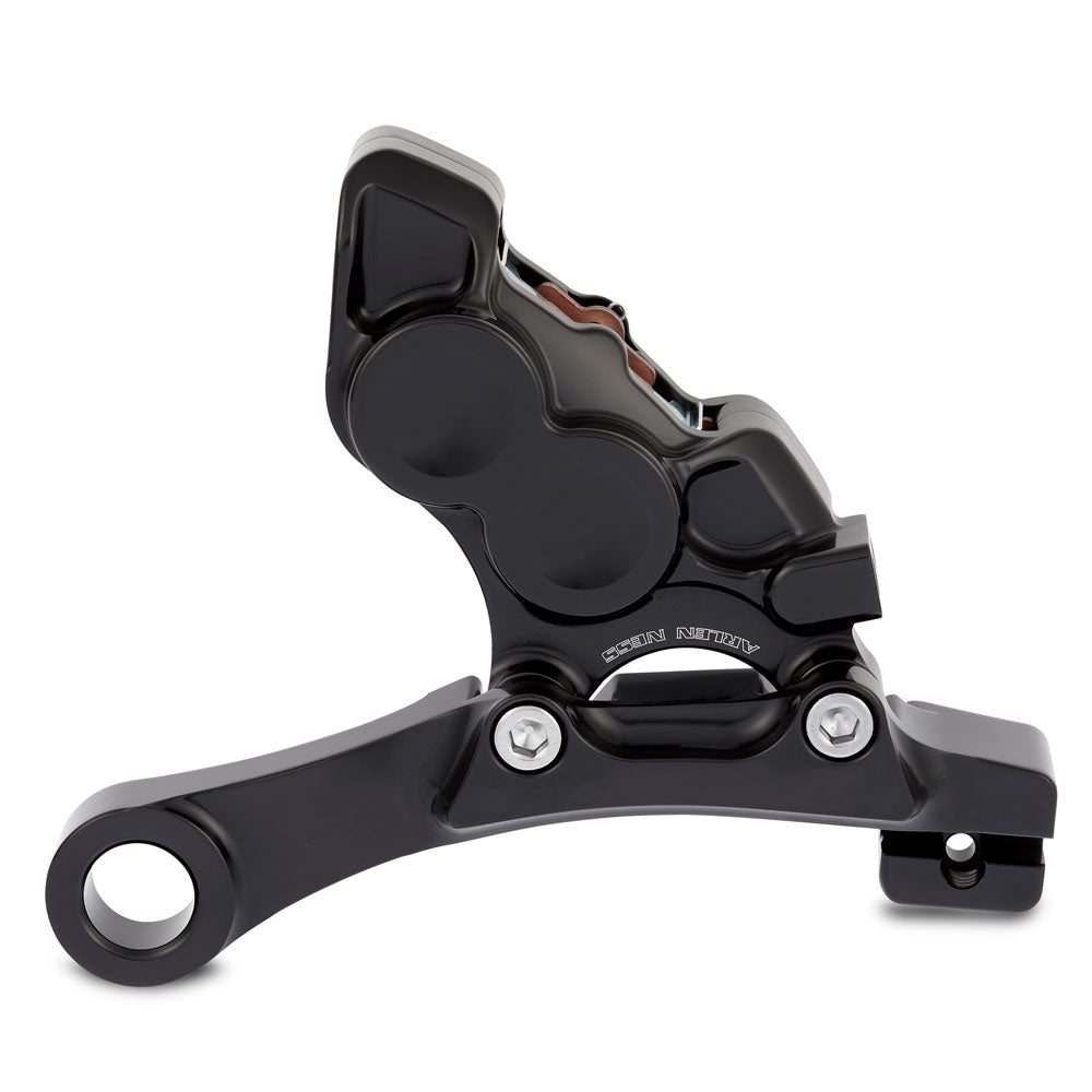 Ness Tech Four-Piston Caliper Rear 11.8" Black (Baggers 2008-20) SEE FITMENT CHART