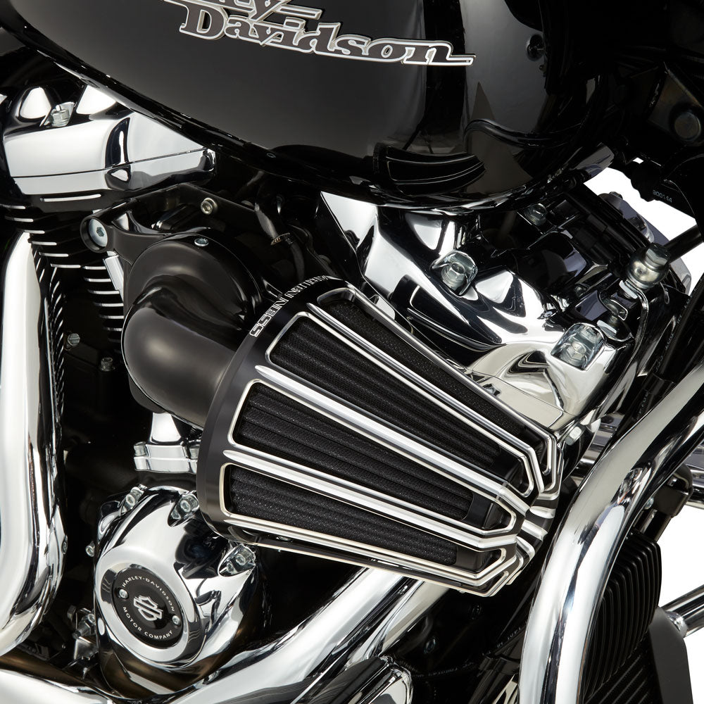 Monster Sucker Air Cleaner Kit with Cover Black/Chrome - (Sportsters 1988-2021)